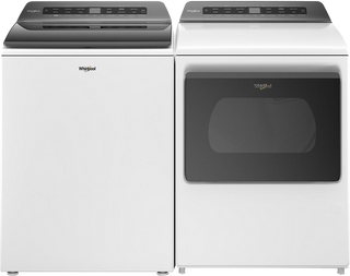 Whirlpool Top Load Laundry Pair With a 4.8 Cu Ft Washer and a 7.4 Cu Ft Gas Dryer