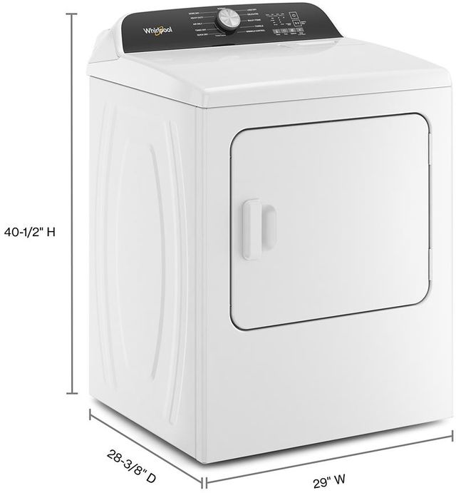 Whirlpool® 7.0 Cu. Ft. White Electric Dryer 6