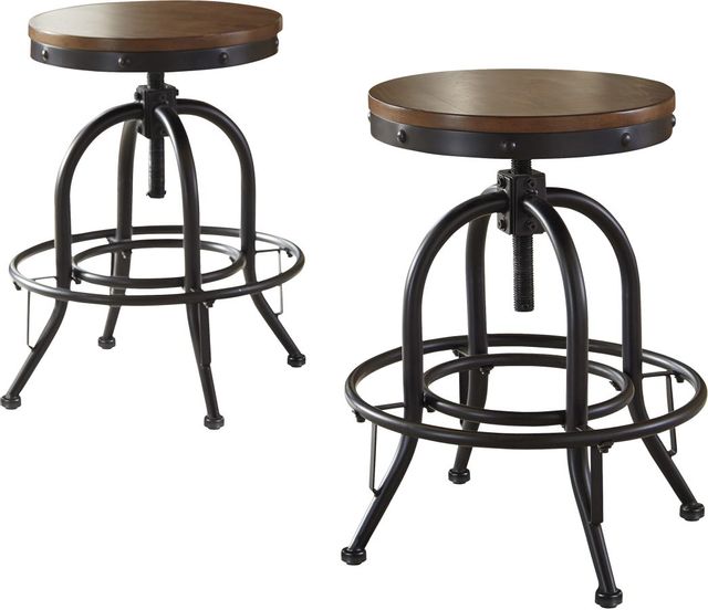 Signature Design by Ashley® Valebeck Black/Brown Counter Height Bar Stool-1