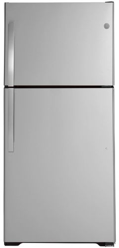 GE® 33 in. 21.9 Cu. Ft. Fingerprint Resistant Stainless Steel Freestanding Refrigerator
