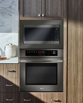 LG Microwave/Wall Oven Combination Black Stainless