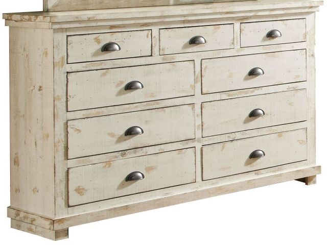 Progressive® Furniture Willow Distressed White Dresser-0