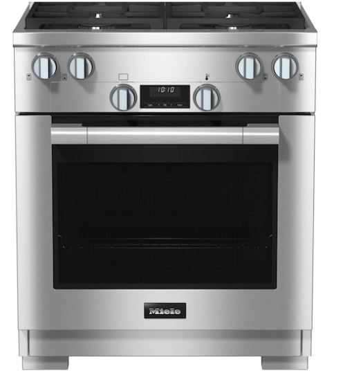 Miele 30" Clean Touch Steel Freestanding Dual Fuel Natural Gas Range -0
