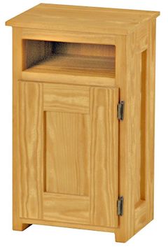 Crate Designs™ Furniture Classic Right Side Hinge Door Petite Nightstand with Lacquer Finish Top Only