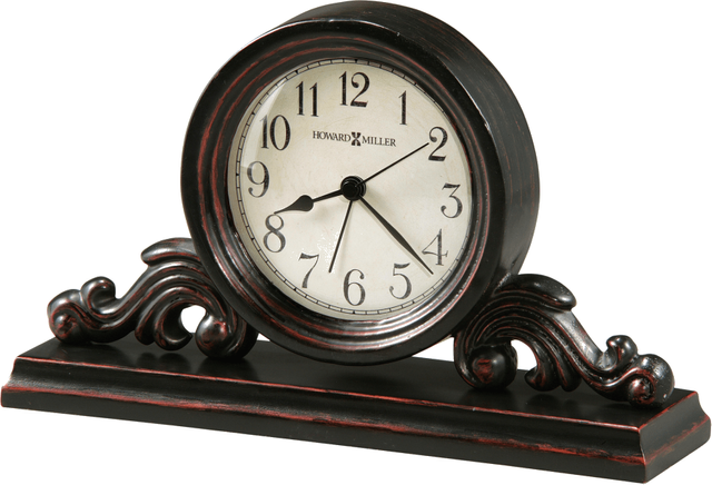 Howard Miller® Bishop Worn Black Mantel Clock 0