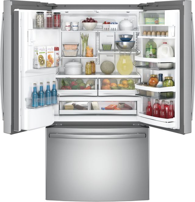 GE Profile™ 22.23 Cu. Ft. Stainless Steel Counter Depth French Door Refrigerator-3