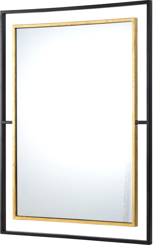 Miroir Gray, feuille d'or/noir, Renwil® 1