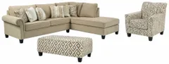 Signature Design by Ashley® Dovemont 4-Piece Putty Living Room Set