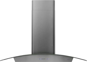 Zephyr Core Collection Ravenna 36" Black Stainless Steel with Smoke-Gray Glass Wall Mounted Range Hood