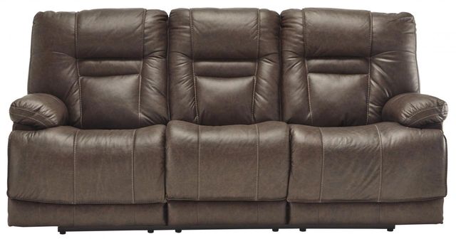 Signature Design by Ashley® Wurstrow Umber Power Reclining Sofa with Adjustable Headrest-1