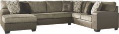 Benchcraft® Abalone 3-Piece Chocolate Right-Arm Facing Sectional with Chaise