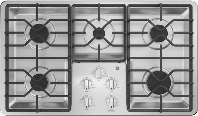 GE® 36" Built-In Gas Cooktop-Stainless Steel (S/D) 0
