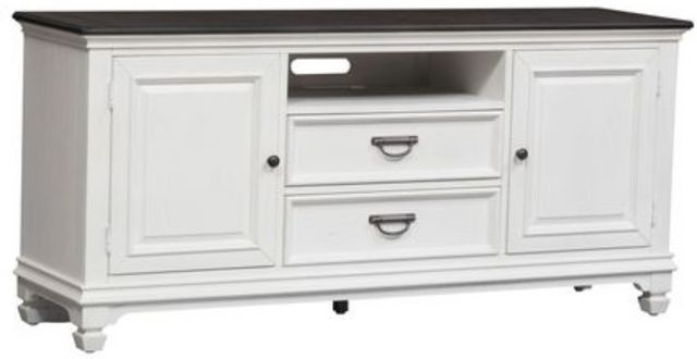 Liberty Allyson Park Wirebrushed White 66" TV Console-0