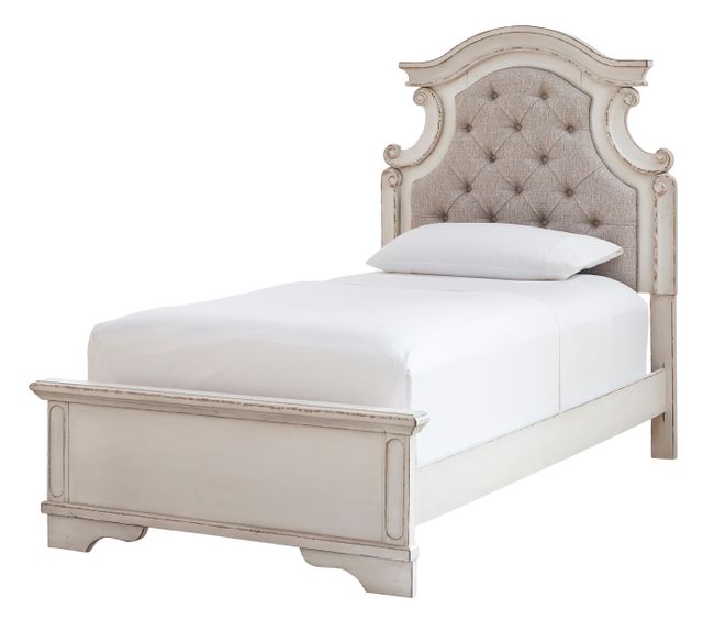 Signature Design by Ashley® Realyn Chipped White Twin Panel Headboard 2