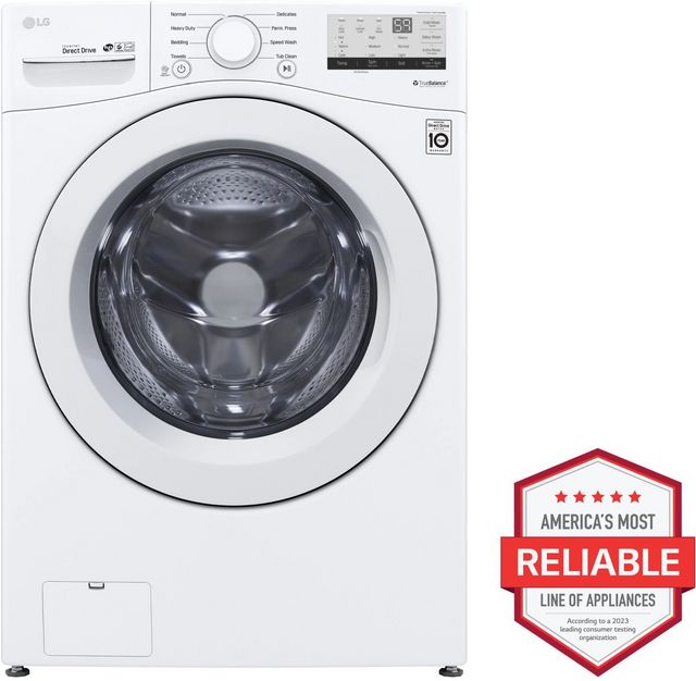 LG 4.5 Cu. Ft. White Front Load Washer-1