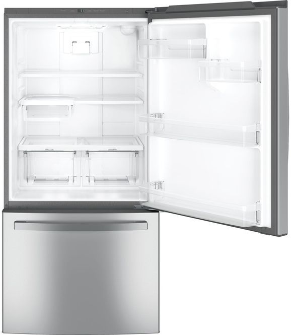 GE® 33 in. 24.8 Cu. Ft. Fingerprint Resistant Stainless Steel Bottom Freezer Refrigerator-2