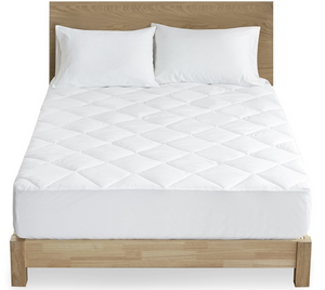 Olliix by Clean Spaces Allergen Barrier White Queen Anti-Microbial Mattress Pad