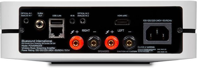 Bluesound White Matte Powernode Multi-Room Music Streaming Amplifier 3