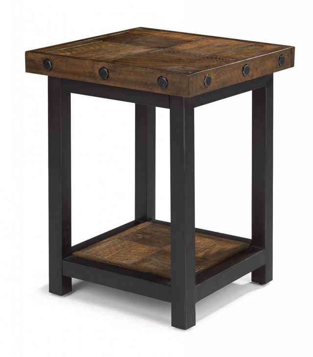 Flexsteel® Carpenter Black/Brown Chairside Table 0