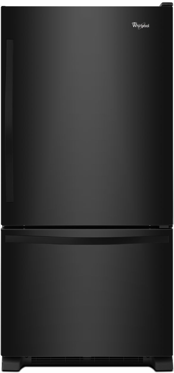 Whirlpool® 18.5 Cu. Ft. Black Bottom Freezer Refrigerator-WRB329DMBB