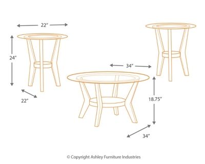 Signature Design by Ashley® Fantell 3-Piece Dark Brown Occasional Table Set-2