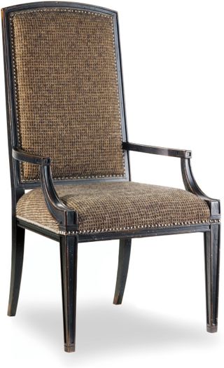 Hooker® Furniture Sanctuary 2-Piece Ebony/Gold-Black Mirage Arm Chair Set
