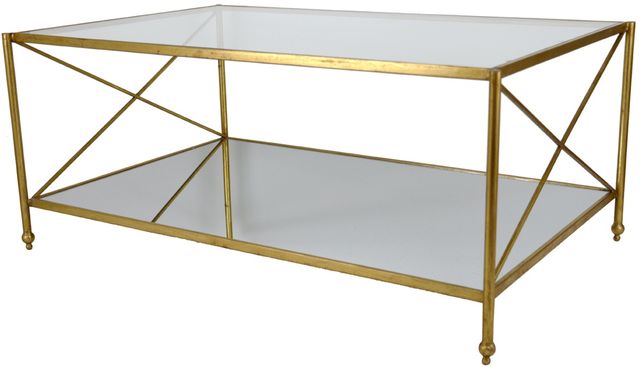Zeugma Imports® Gold Coffee Table-2