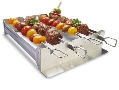 Broil King® Narrow Kebab Rack-Stainless Steel 1