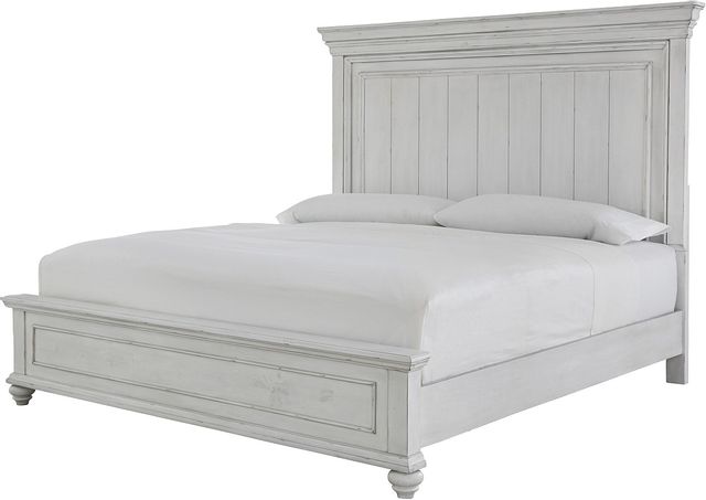 Benchcraft® Kanwyn Whitewash King Panel Bed 0