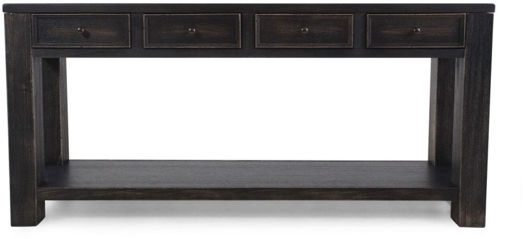 signature design by ashley gavelston sofa table rubbed black