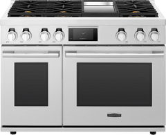 Signature Kitchen Suite 48" Stainless Steel Pro Style Dual Fuel Natural Gas Range