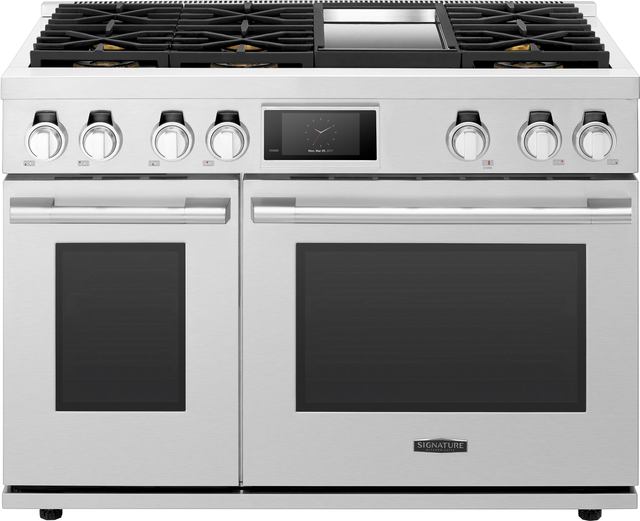 Signature Kitchen Suite 48" Stainless Steel Pro Style Dual Fuel Natural Gas Range-0