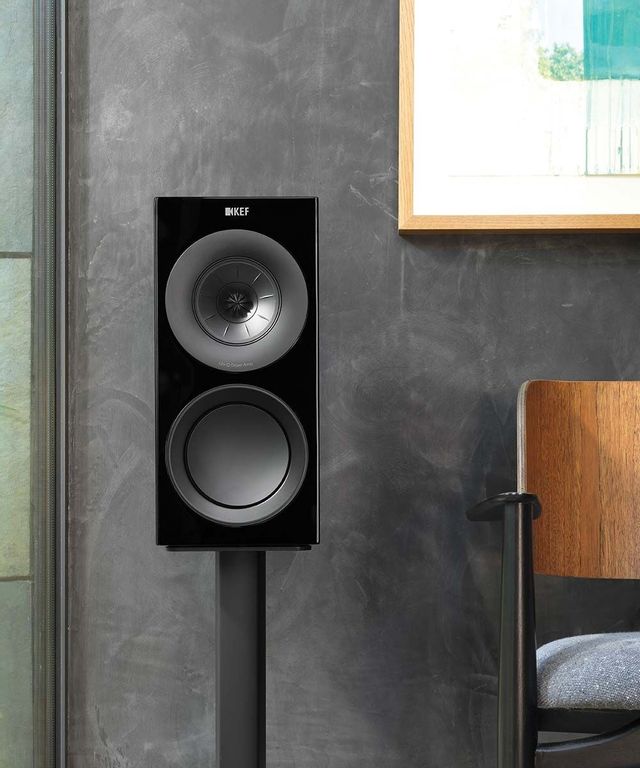 KEF R Series 6.5" Black Gloss Bookshelf Speaker (PAIR) 4