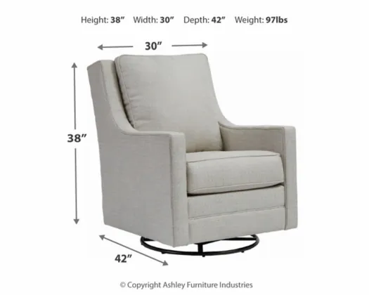 Signature Design by Ashley® Kambria Frost Swivel Glider Accent Chair 2