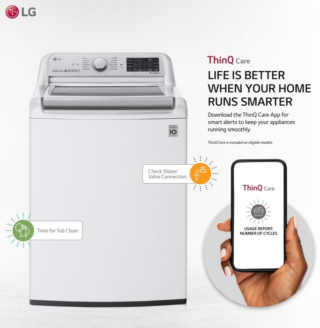 LG 5.3 Cu. Ft. White Top Load Washer-1