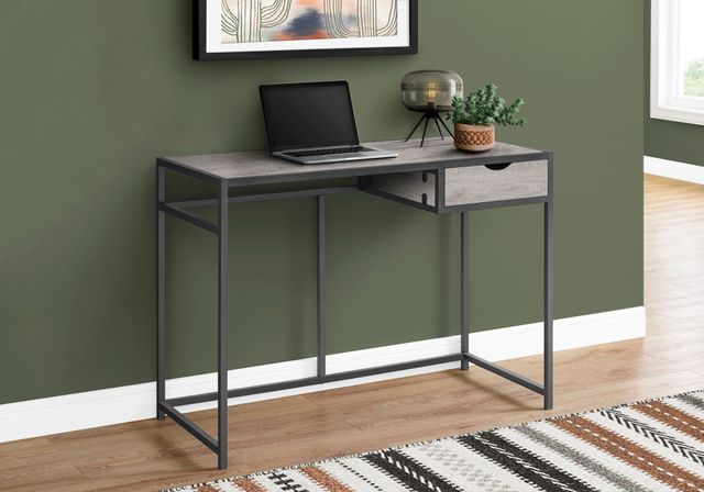 Monarch Specialties Inc. 42"L Grey with Dark Grey Metal Computer Desk 6