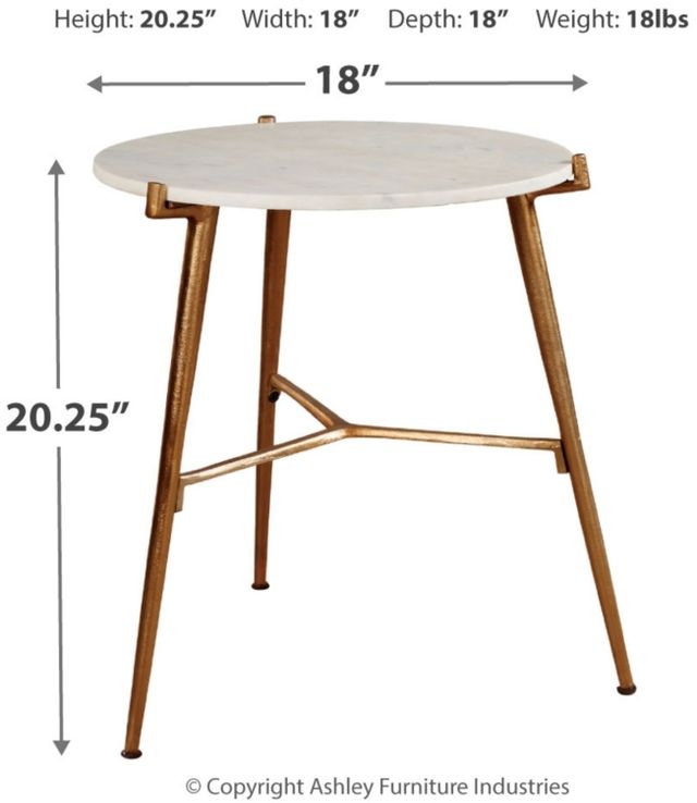 Signature Design by Ashley® Chadton White/Gold Accent Table 2