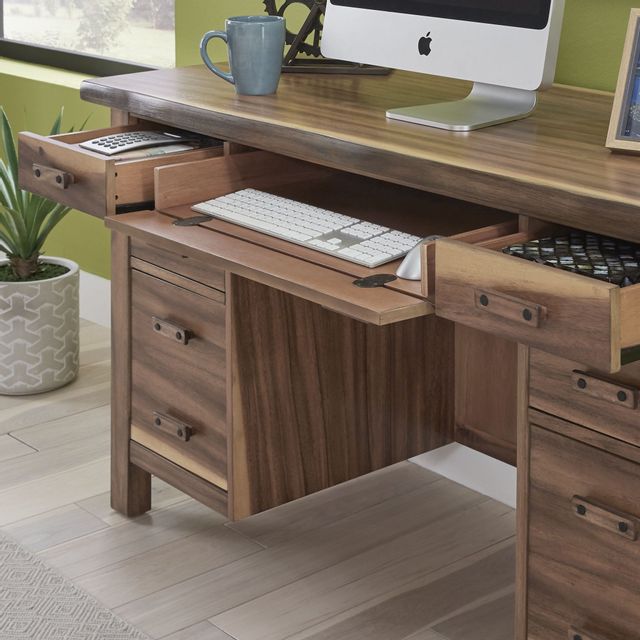 homestyles® Forest Retreat Brown Pedestal Desk 4
