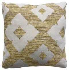 Signature Design by Ashley® Brockner Gold/White 18" Throw Pillow