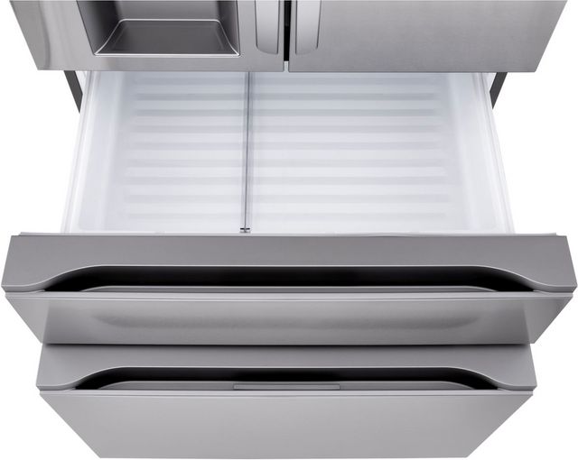 LG 36 in. 24.5 Cu. Ft. Printproof™ Stainless Steel Counter Depth French ...