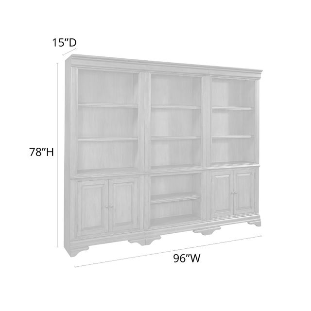 Aspenhome Sinclair Ash Grey Door Bookcase-3