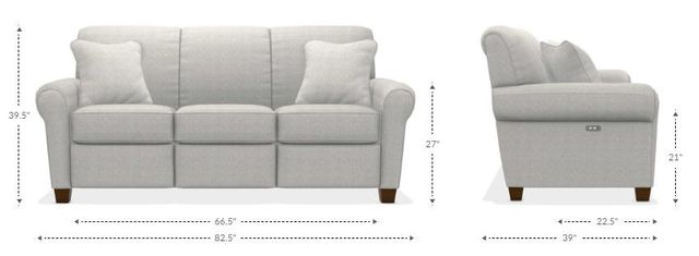 La-Z-Boy® Bennett Duo® Stone Reclining Sofa 19