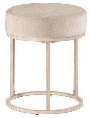 Hillsdale Furniture Swanson Bone-Colored/Distressed White Vanity Stool