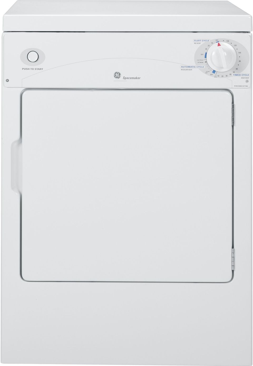 GE® Spacemaker® 3.6 Cu. Ft. White Portable Front Load Electric Dryer