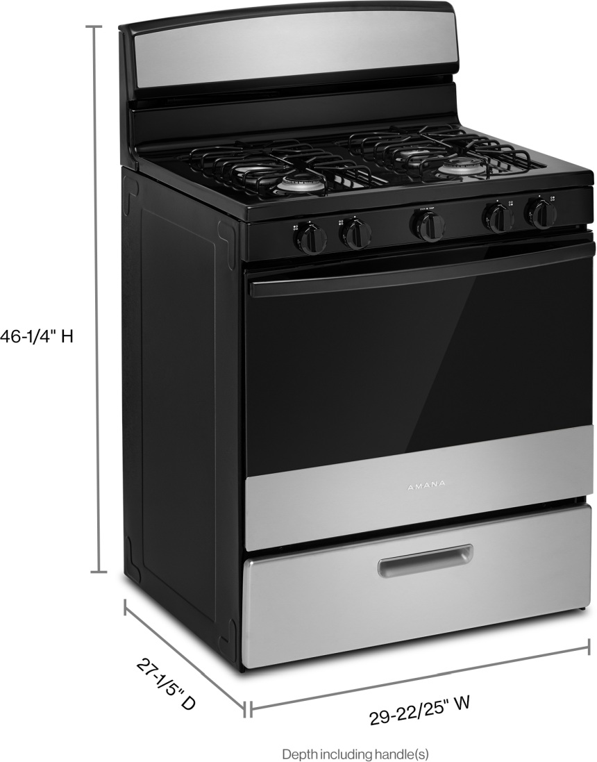 Amana® 30" Stainless Steel Freestanding Electric Range | Maine's Top ...