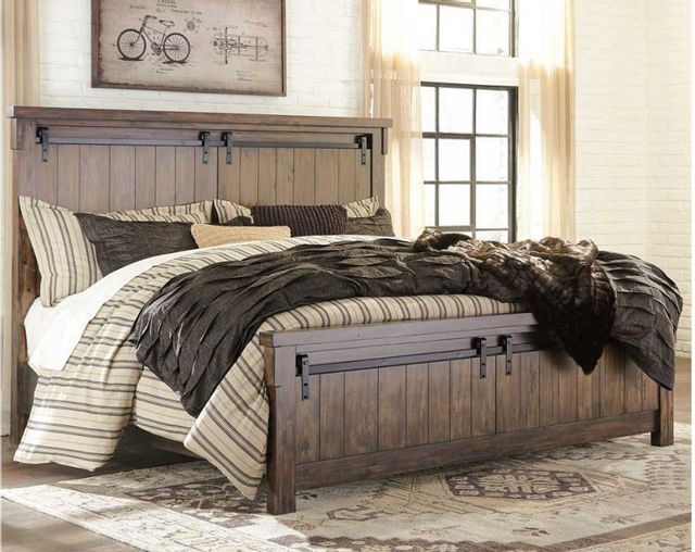 Signature Design by Ashley® Lakeleigh Dark Brown Queen Panel Bed-1
