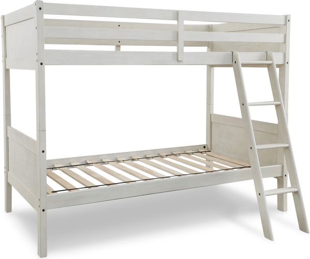 Signature Design by Ashley® Robbinsdale Antique White Twin/Twin Bunk Bed with Ladder 5