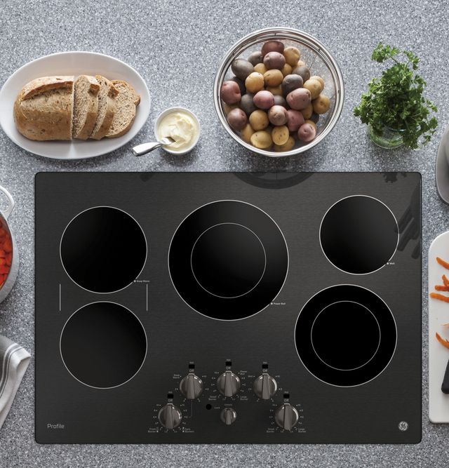 GE Profile™ 30" Black Stainless Steel Electric Cooktop 2