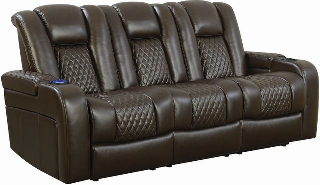 Coaster® Delangelo 2 Piece Brown Power Reclining Living Room Set-1