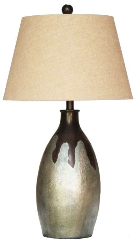 H & H Lamp Metallic Blue Lamp